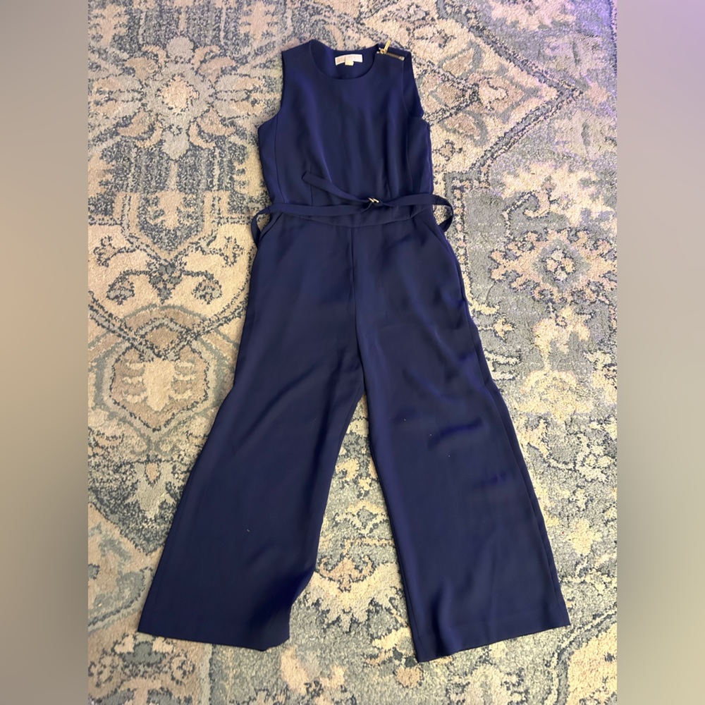 michael kors dark blue jumpsuit.